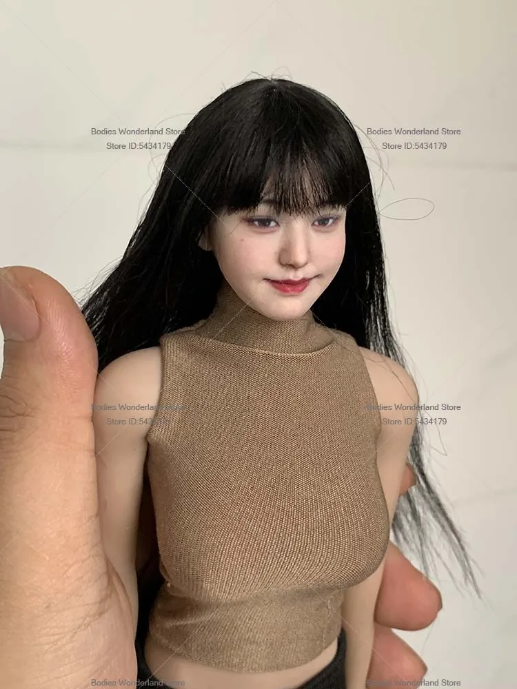 In Magazzino 1/6 1/12 Soldato Femminile Viso Rotondo Ragazza Zhang Yuanying Testa Coreano Pop Cantante Testa Sculpt Per 12 '' 6 '' Action Figure