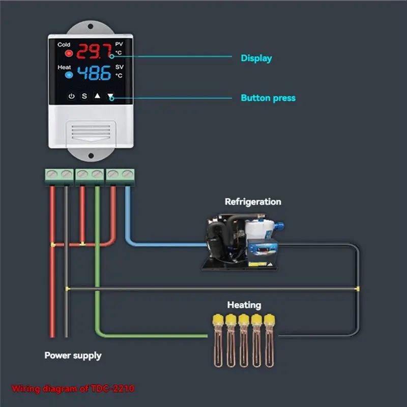 M12K-DTC2210 Wireless Wifi Temperature Controller, Aquarium Thermostat With DS18B20 Sensor For Smart Home Control