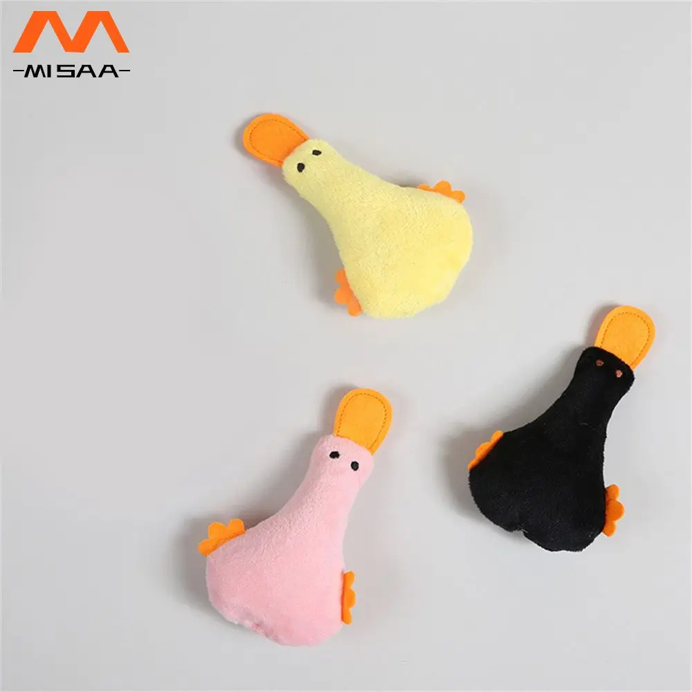 Pet Duck Toy Sound Paper Included Multiple Colors With Catnip Feel Comfortable Pet Plush Toy Catnip Smooth Plush Pet Toy Toy 10g