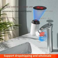 AA86 Kitchen Electric Water Heater Tap Instant Hot Water Faucet Heater Cold Heating Faucet Instantaneous Water Heater US Plug