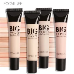 FOCALLURE-crema correctora facial de alta cobertura, resistente al agua, duradera, para cicatrices y acné, maquillaje líquido hidratante, venta al por mayor