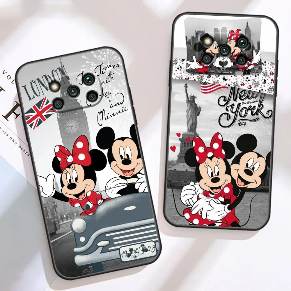 Phone Case For Xiaomi Poco X5 X4 X3 M5 M4 M3 F5 F4 F3 GT Pro NFC 5G 4G Black Shark 5 Mix Case Shell Cute M-Mickey M-Minnie Mouse