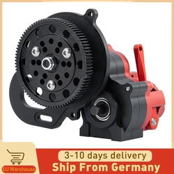 AXSPEED Transmission Box Metal Complete Gearbox with Dig Gear Protective Cover for 1/10 RC Crawler Axial SCX10 AX10 Wraith