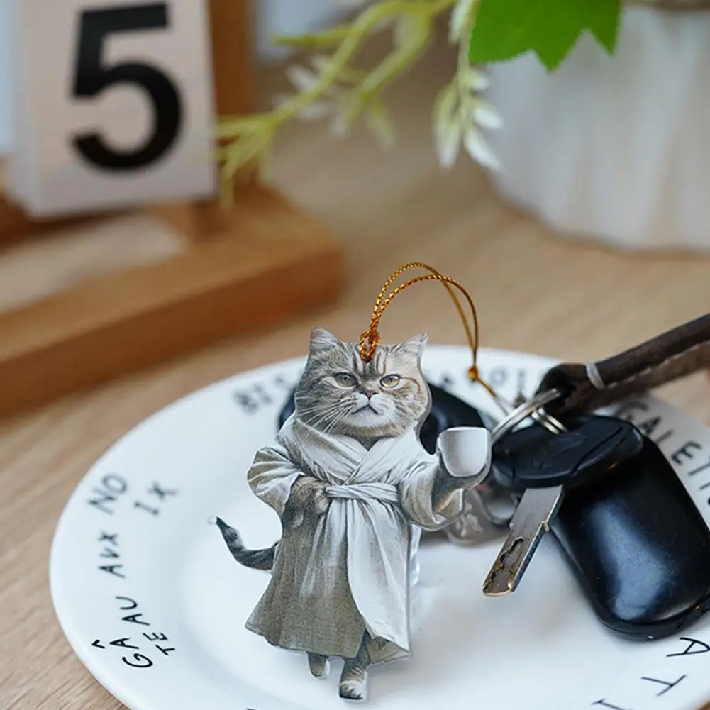 2D الداخلية قلادة لطيف القط جرو سيارة معلقة Cament الاكريليك ديكور سيارات لعبة الكلب O8B0 هدية نموذج هريرة الحيوان Creativ Simul Z3H8 #2