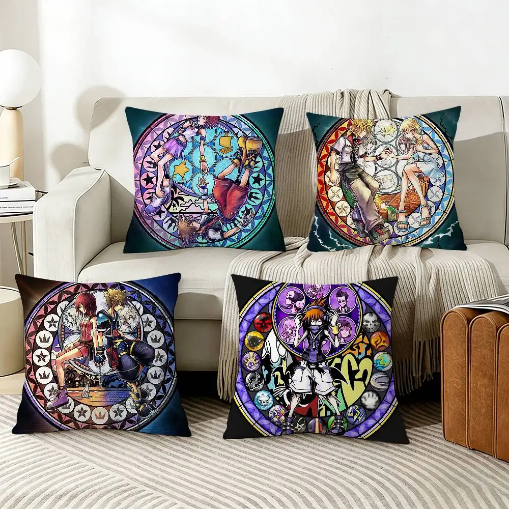 

K-Kingdom Game H-Hearts Pillow Case Living Room Sofa Cushion Cover Suitable For Home Bedroom Room Decoration
