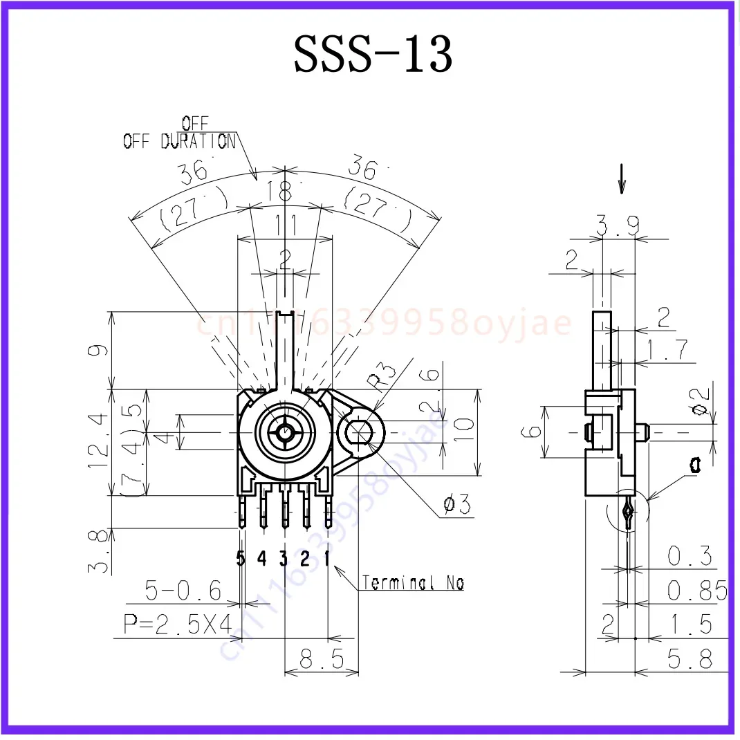 for SHINMEI SSS-13 Reset Rocker Switch,5Pin Limit Travel Detector  50pcs