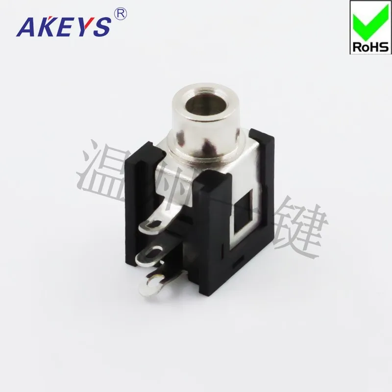 10 PCS PJ-3076 Headphone Socket Audio 3.5mm Stereophonic Base Power Socket Connector Panel Installation Type