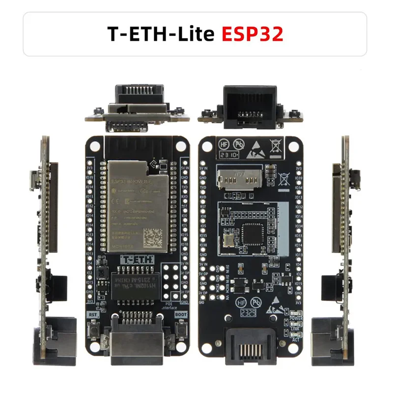 

Плата разработки T-ETH-Lite ESP32-WOVER-E Модуль Ethernet Поддержка TF Расширяемая мощность POE Shield H673 Компьютерные аксессуары