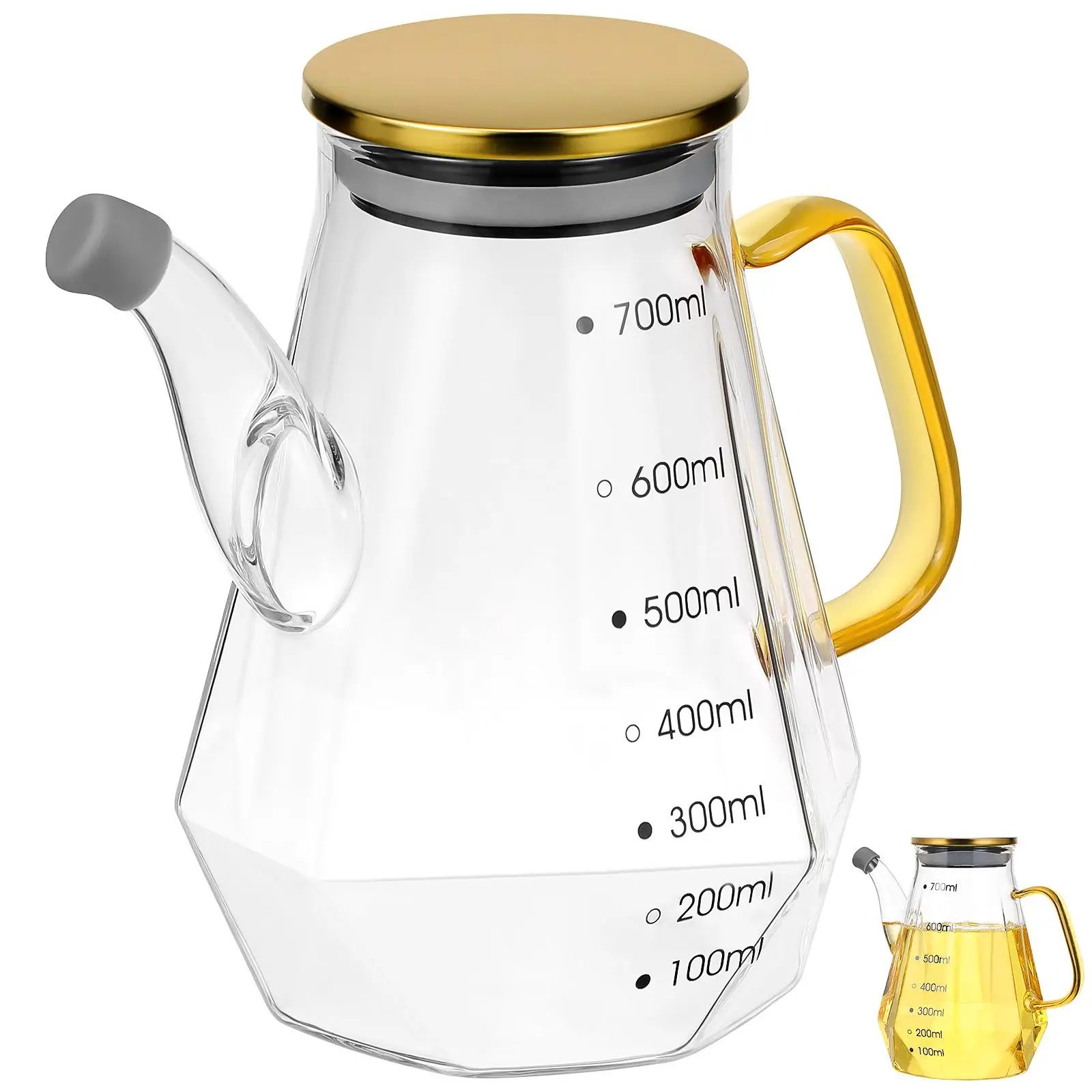 700ml Oil Bottle Dispenser Vinegar Olive Pot Glass Sauce Soy Storage Jar Container Kitchen Cooking BBQ Baking Tools