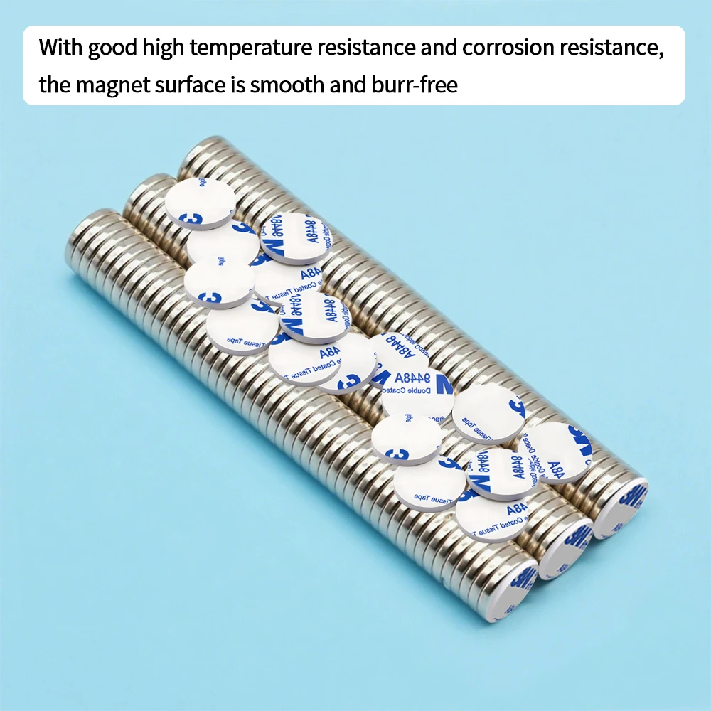 10x2mm Super Powerful Round Neodymium Magnet  With double-sided adhesive Magnet N35 Strong Permanent Magnetic imanes