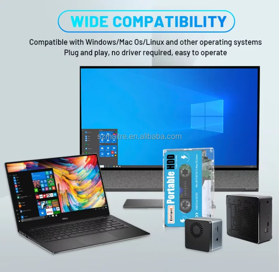 500G Kinhank Gaming Hard Drive Super Console with Two Controllers Base Arcade Game HDD Portable External Hard Drive Disk for Pc - view 5