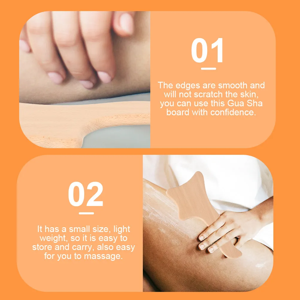 

Natural Wooden Gua Sha Board for Face Body Lymphatic Drainage Cellulite Reduction Meridian Dredging Blood Circulation Home Use