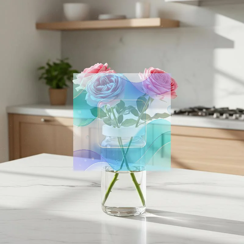 4Pcs Reusable Silicone Vase Grid Insert DIY Flower Arrangement Holder for Home Wedding Floral Table Decor