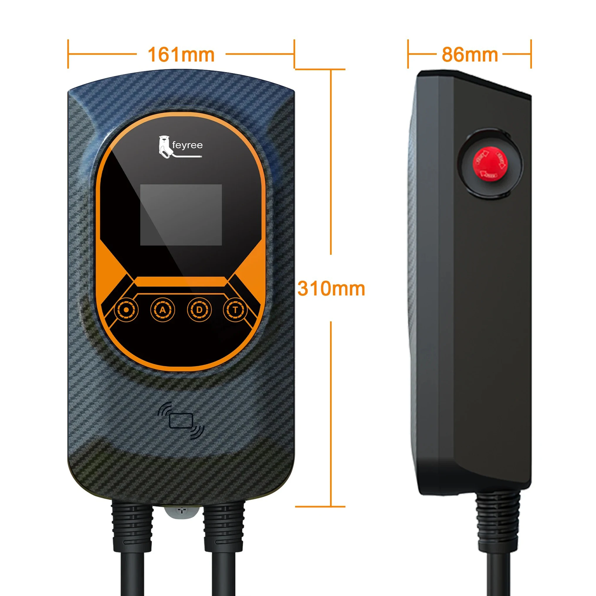 Feyree EV-Ladegerät Typ2 Kabel 32A 7,6KW Dynamische Lastverteilung EVSE Wallbox APP-Funktion 11KW 22KW Ladestation für Elektroautos – Detail 25