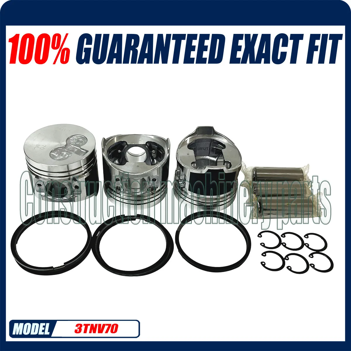 

3TNV70 (3 set) Piston Kit And Ring Set STD For Yanmar Engine