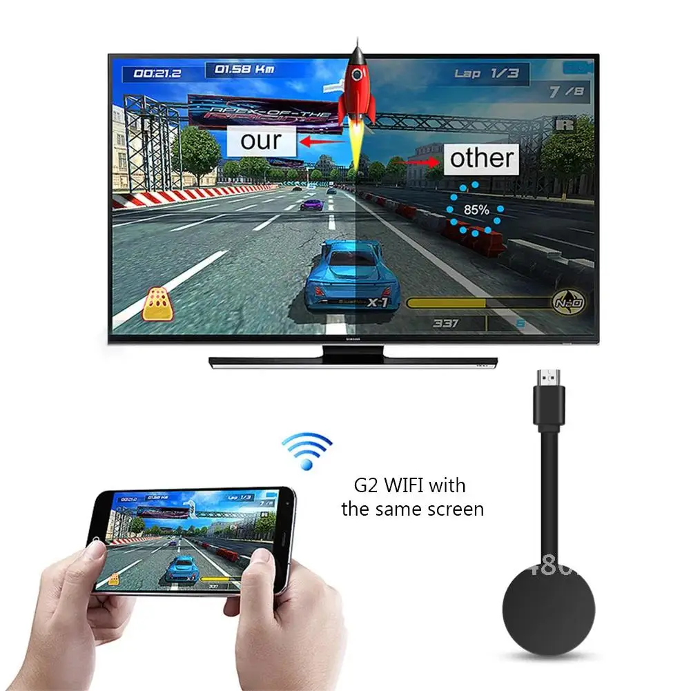 

1080P Wireless WiFi Display Dongle TV Stick Video Adapter Airplay DLNA Screen Mirroring Share for iPhone iOS Android Phone to TV