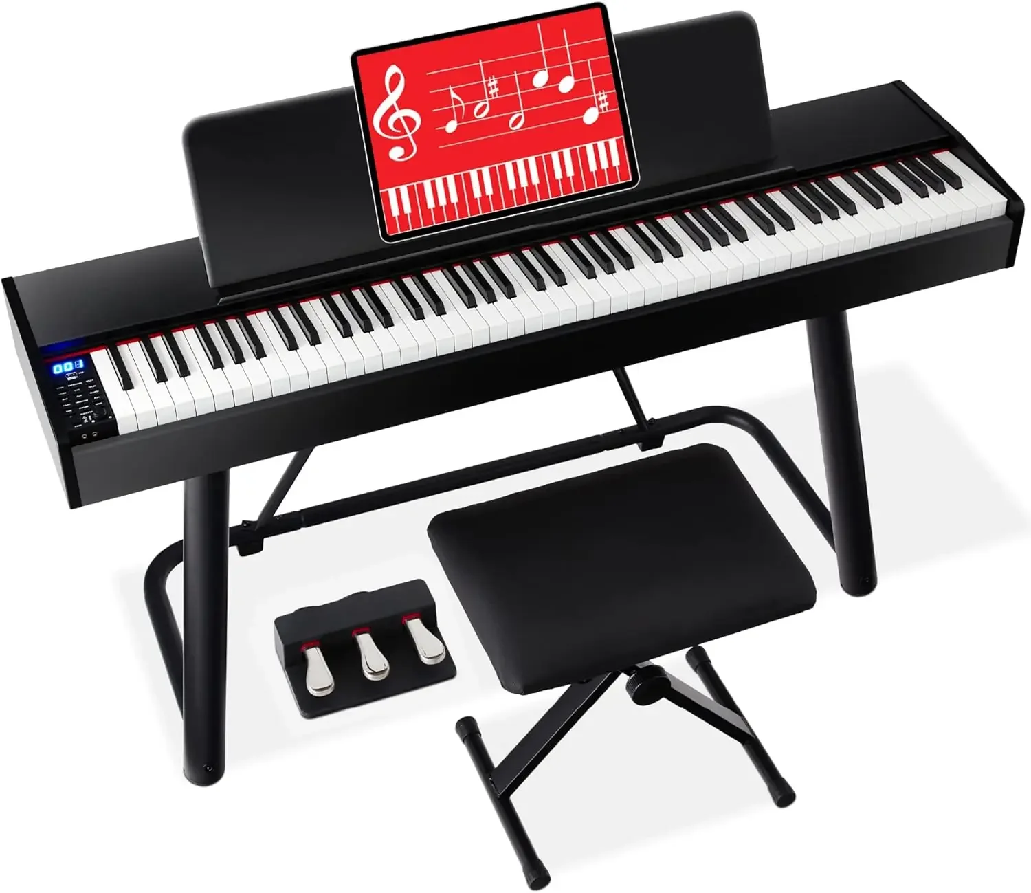 Best Choice Products 88-Key Weighted Full Size Digital Piano, Electronic Keyboard Set for All Experience Levels w/U-Stand, 3 Sus