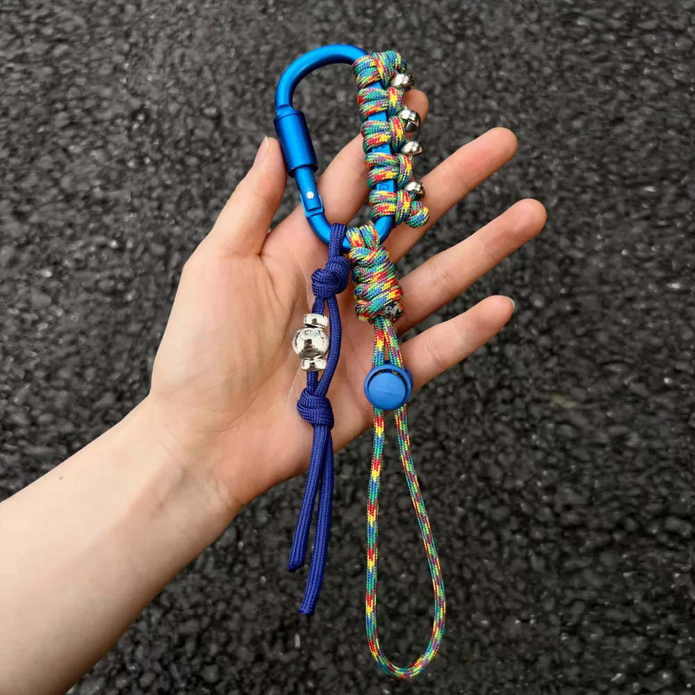 Handgefertigter Kreativer Bergsteiger-Schlüsselanhänger mit Anti-Verlust-Hängeseil, Outdoor-Mehrzweck-Rucksack-Schnalle, Schlüsselband – Detail 6