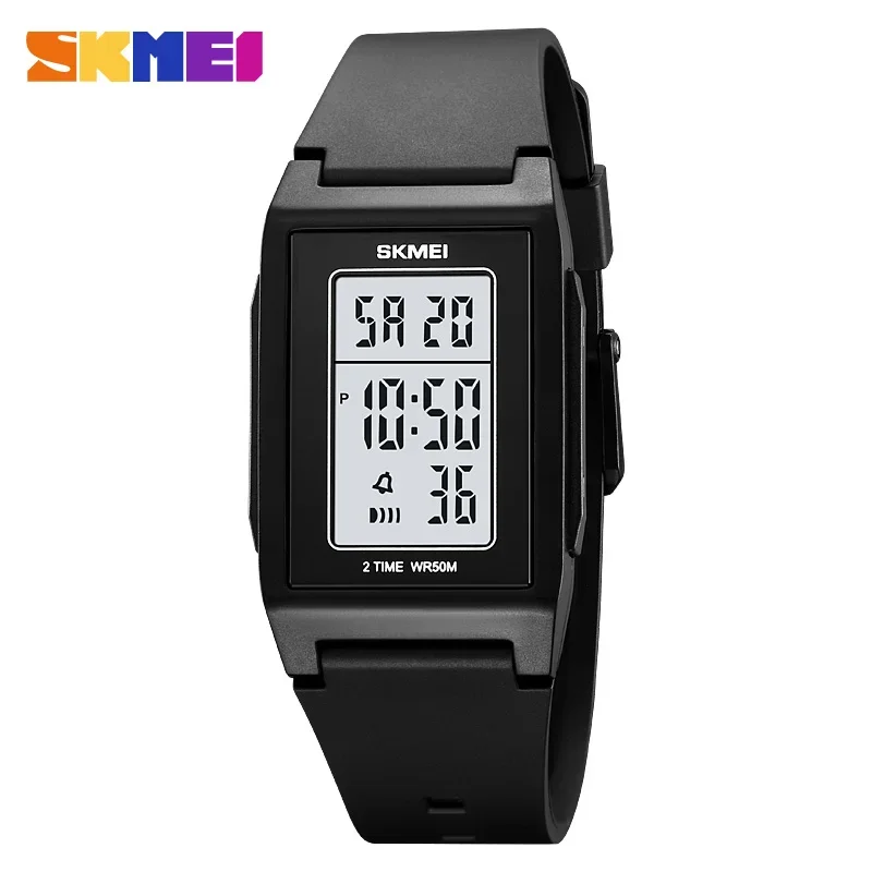 SKMEI 2321 Reloj Digital militar de lujo para Hombre, relojes de pulsera electrónicos impermeables deportivos para Hombre, alarma cronómica 1988, Reloj para Hombre