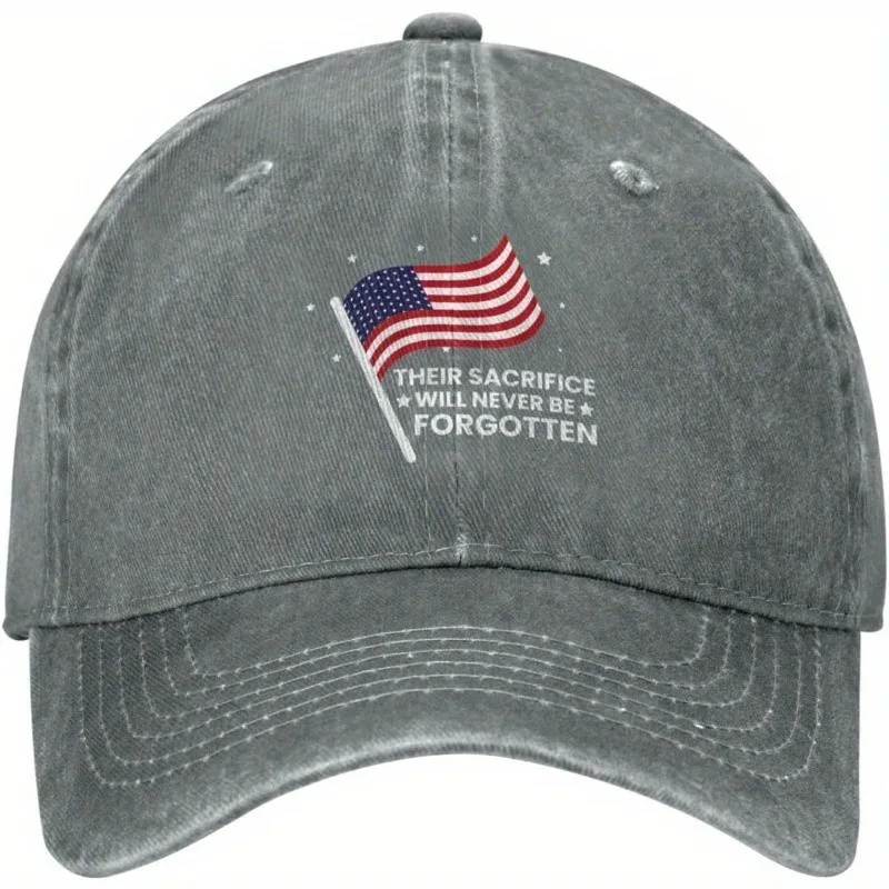 Sacrifice-Will-Never-Be-Forgotten-American-Flag-Washed-Baseball-Cap-Cotton-Casual-Adjustable-Hat