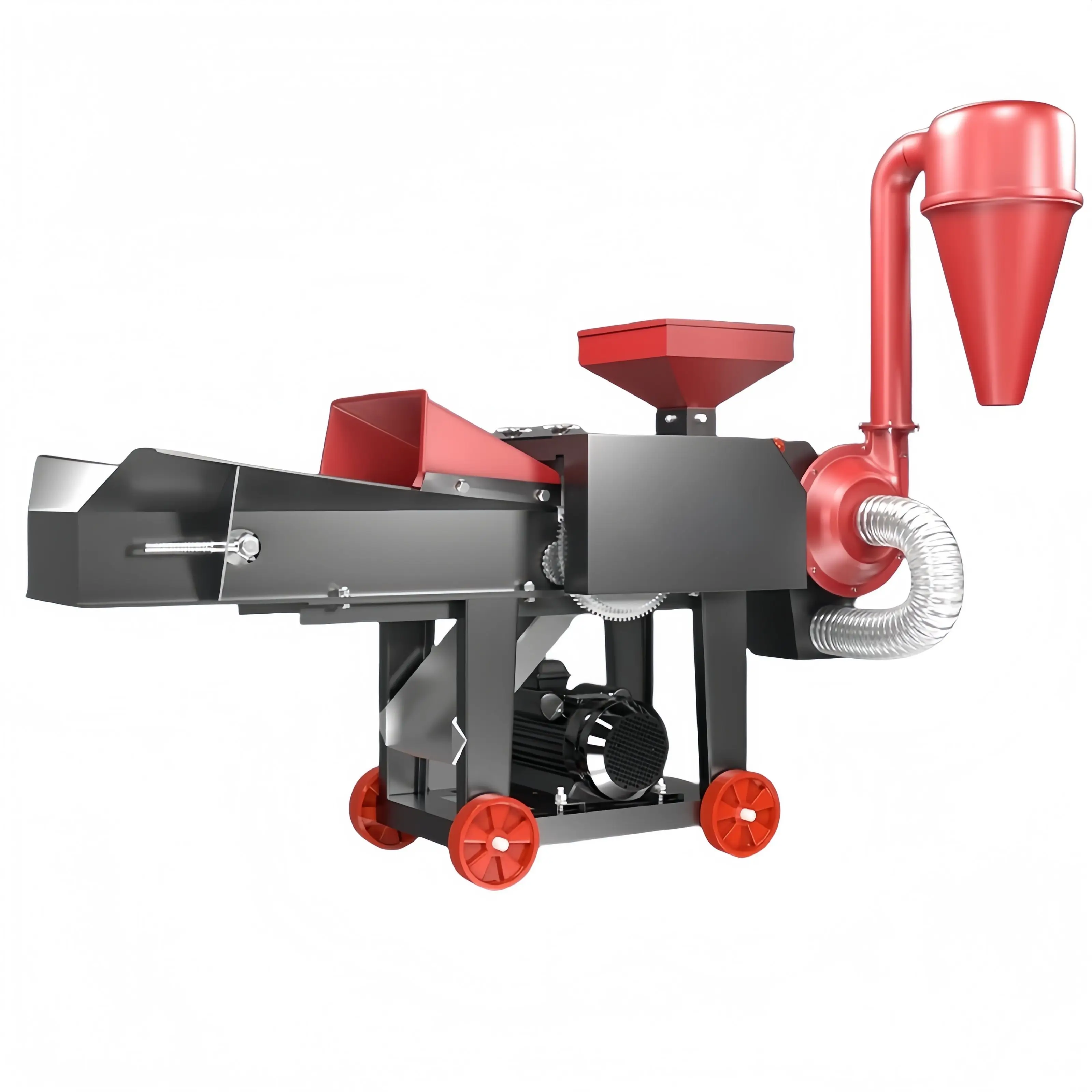 Farm Use Self Feeding Chaff Cutter And Fodder Crusher Machine For Grass Straw And Corn Feed Processing