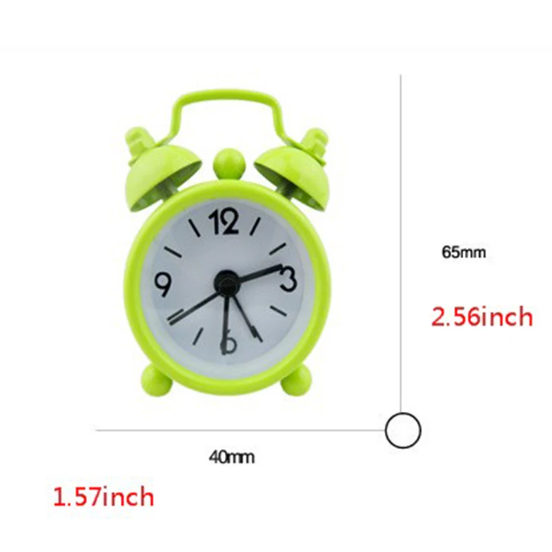 Classic Creative Metal Material Small Alarm Clock Rural Small Fresh Desktop Mini Alarm Clock Event Holiday Small Gift Desk Decor