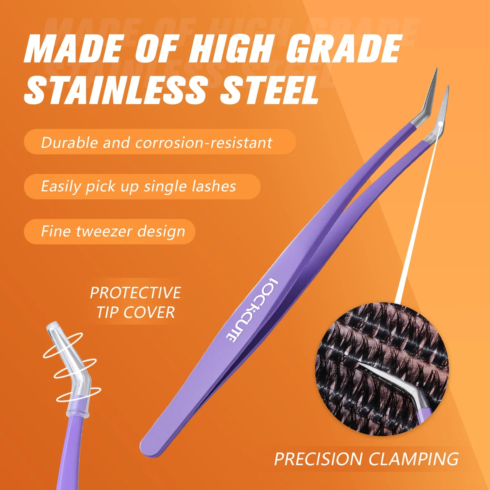 Zestaw do samodzielnego nakładania rzęs z 5 długościami 8-16mm, kępki rzęs, precyzyjna pęseta i zestaw kleju |   Zestaw sztucznych rzęs wielokrotnego użytku dla naturalnego wyglądu