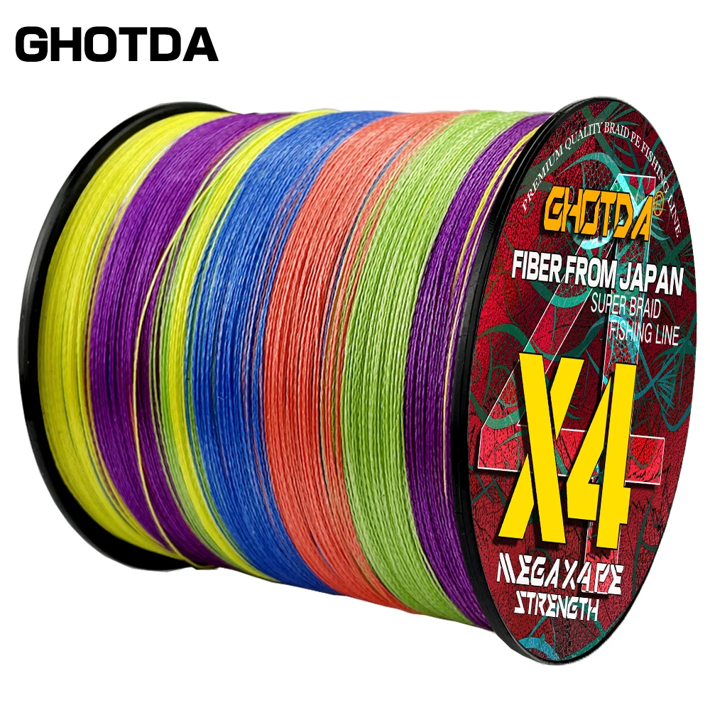 GHOTDA Sedal Trenzado 4 Hebras - Línea Multifilamento para Pesca