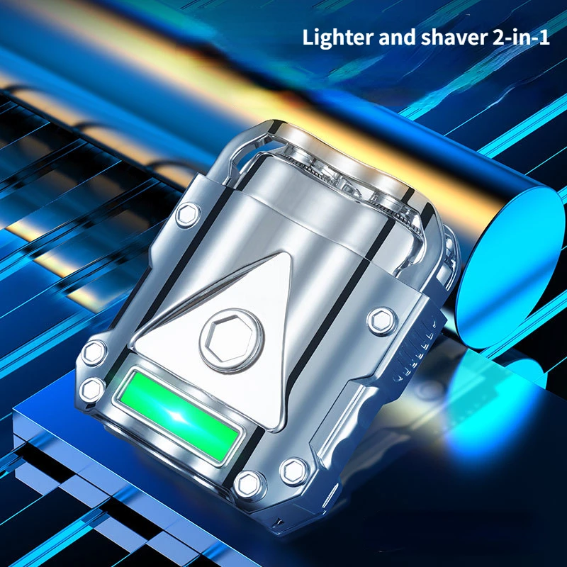 2024 new multi-functional cigarette lighter razor two-in-one, exquisite gift with gift box