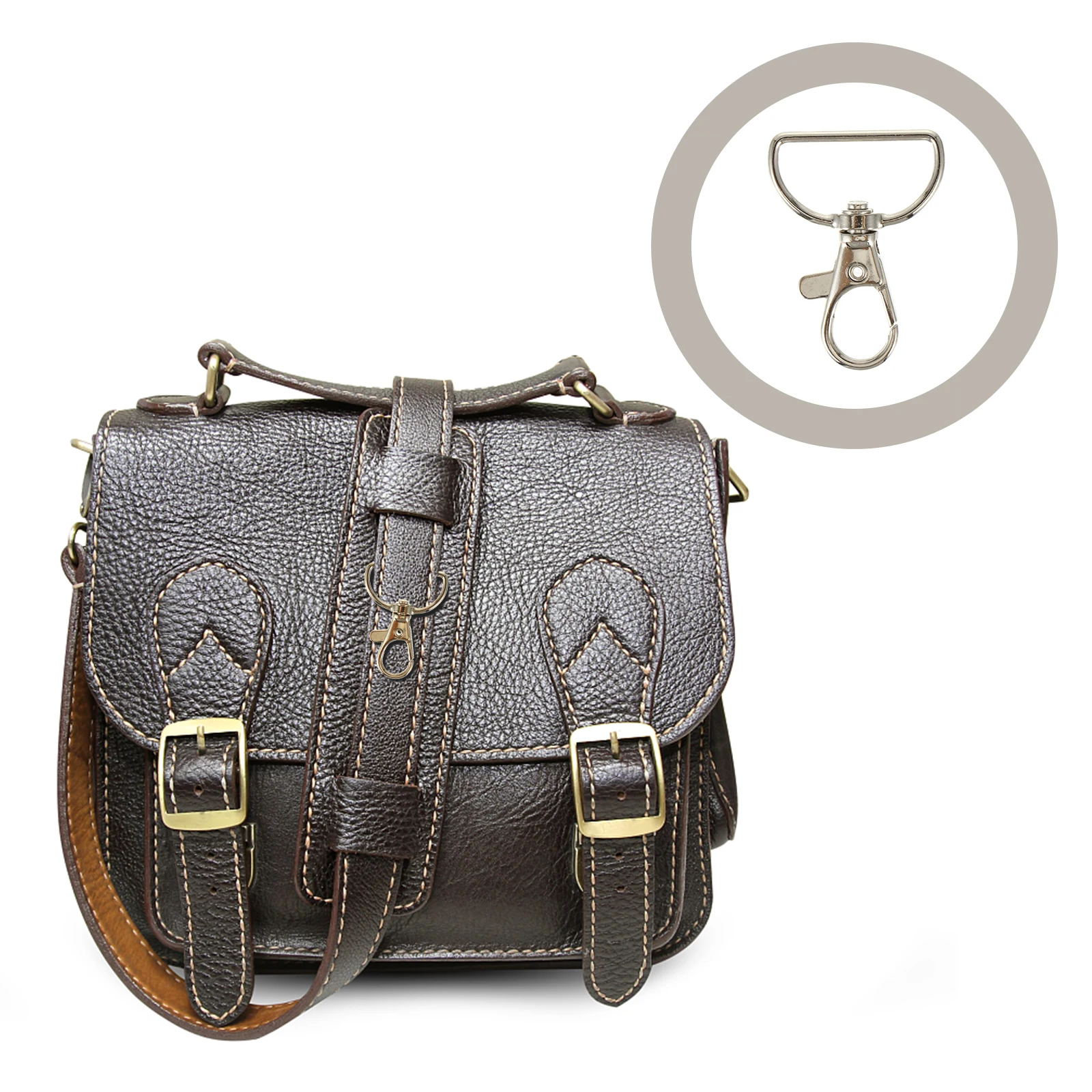 12 pezzi portachiavi chiusura a moschettone in metallo artiglio moschettoni cordino fibbia nastro zaino gancio durevole girevole a 360 gradi fai da te