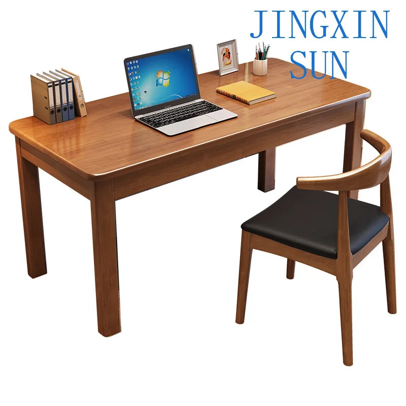 All Solid Wood Simple Computer Desk for Study Workbench Office Home Bedroom Student Writing Table