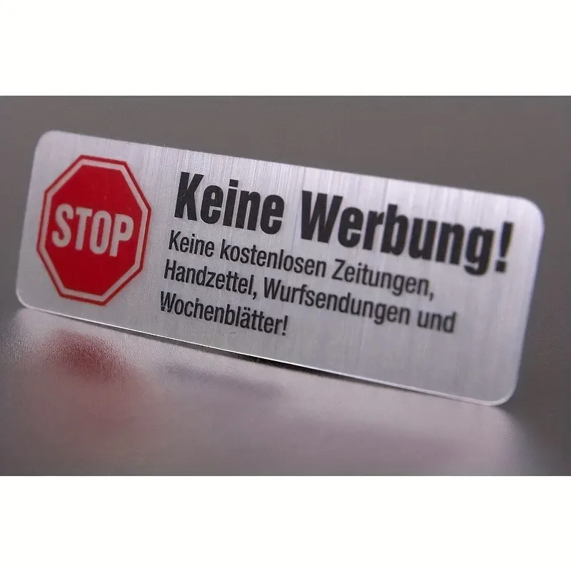 5 عبوات من الملصقات القابلة للإزالة والخالية من الإعلانات (مادة PET) لإيقاف إعلانات صندوق البريد