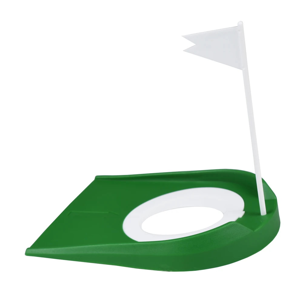 Entrenador de Putting de Golf para interiores con bandera de agujero, Putter verde, Ayuda de práctica, patio en casa, Ayuda de entrenamiento al aire