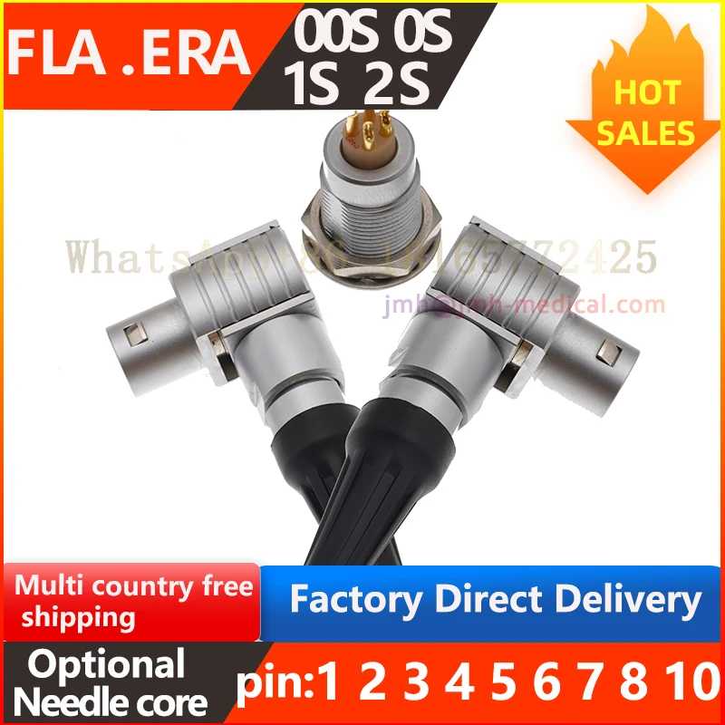 

00S.0S.1S.2SFLA 90 ° bend plug. ERA. socket. Single core Multi core 1-10 pin 360 ° shielding EMC protectionconnector