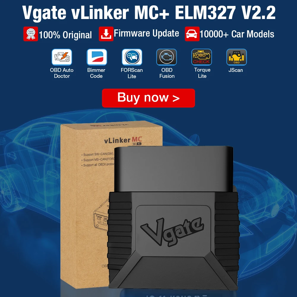 BT OBD2 Scanner Vgate vLinker MC+ BLE ELM327 For Android/IOS/Windows ELM 327 wifi Car Diagnostic Scan Tool