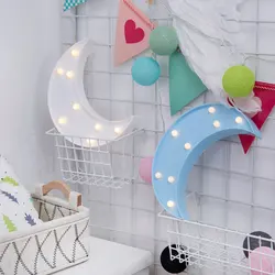 LED Shaped Lamp, Cloud, Star, Moon, Battery Box, Decorative Lamp, Children's Room, Girl's Heart, Bedroom Wall Mounted Desk Lamp