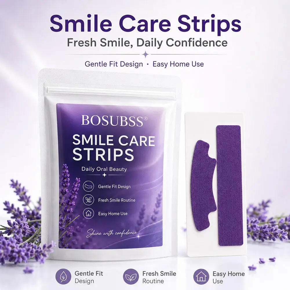 1/5 Pairs Purple Teeth Whitening Strips, Dry Sticker Design, Portable Travel Teeth Brightening Patches for Daily Oral Care