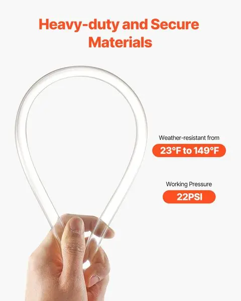 투명 비닐 튜브 1/2' ID x 5/8' OD 10FT 플라스틱 PVC 튜브 유연한 호스