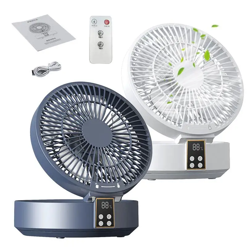 Portable Air Circulator 3-Speed Adjustment Table Fan Remote Control Efficient Air Circulator For Home Offices Study Work Desktop