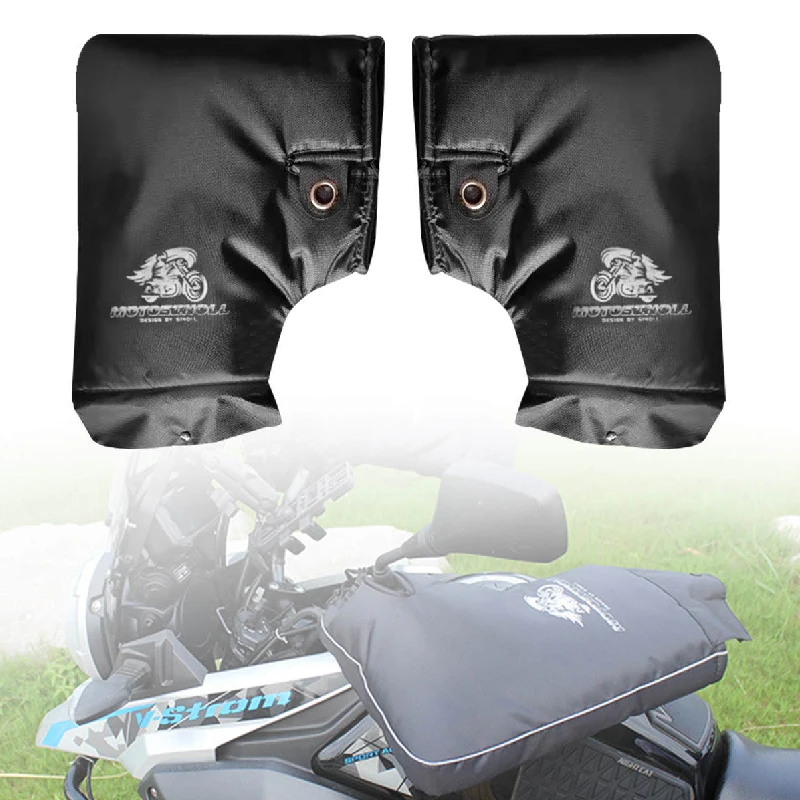 

Universal Autumn winter Thickened for cold protection Motorcycle Gloves Handlebar Muffs Reflective Strip Warm Handle Gloves