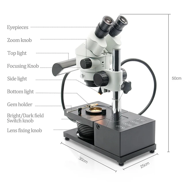 Fable 7.0-45X BINOCULAR Jewelry Microscope gem microscope for Student with factory price