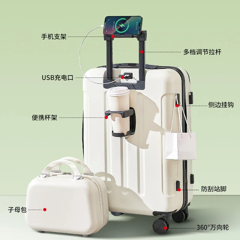 Luggage trolley case Female small 20/26 "sturdy and durable password case Student 2024 new boarding suitcase male