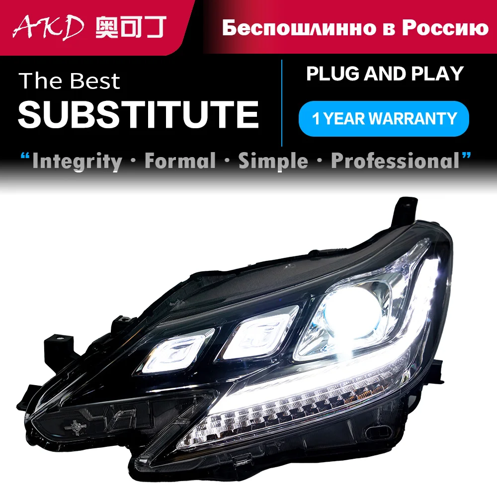Headlight For Toyota Mark X Reiz Head Lights 2013-2017 Style Replacement DRL Daytime lights Lighthouse Projector Facelift