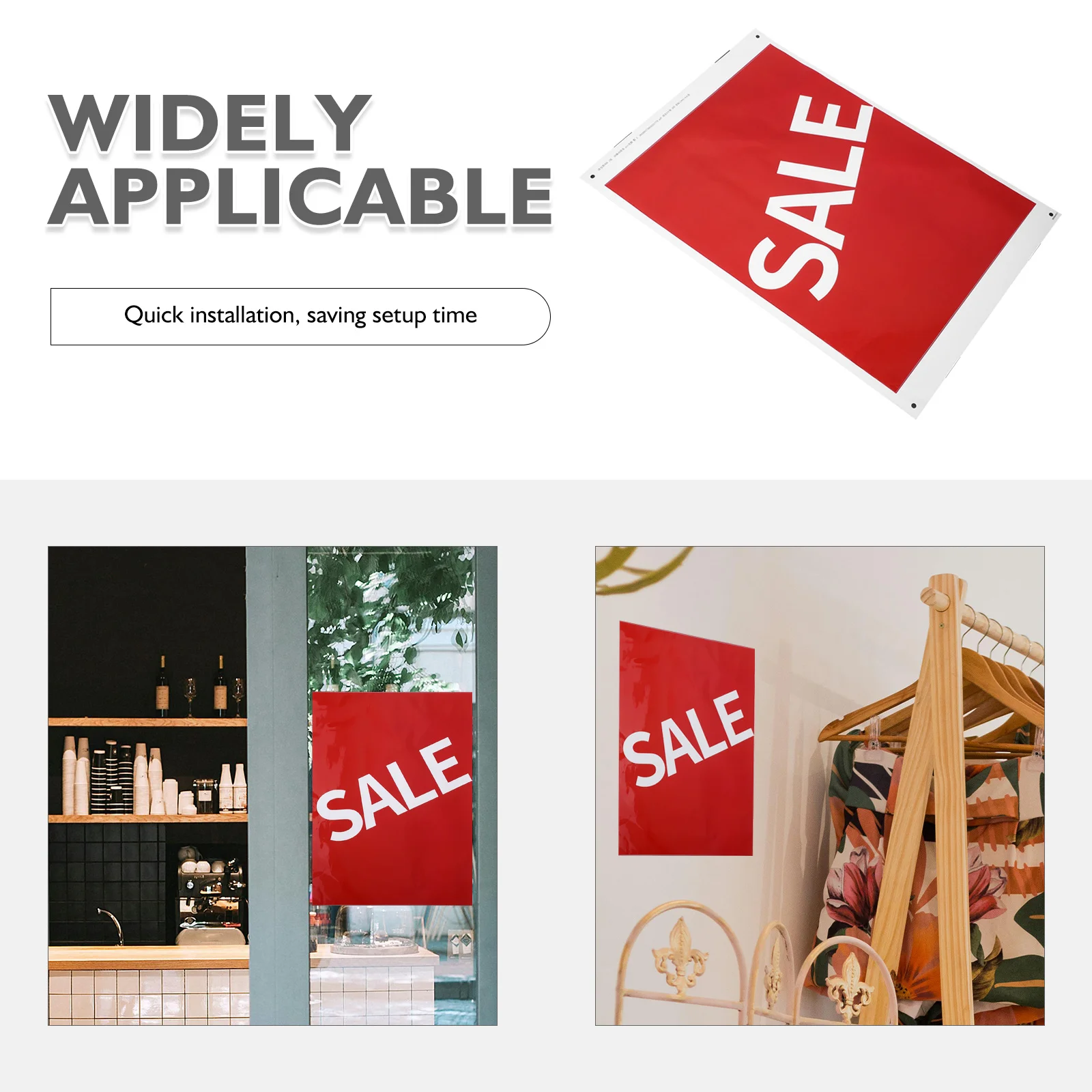 4 шт. самоклеящиеся водонепроницаемые наклейки для продажи для розничных магазинов, легко удаляемые яркие цвета, устойчивые к атмосферным воздействиям, оконные настенные вывески