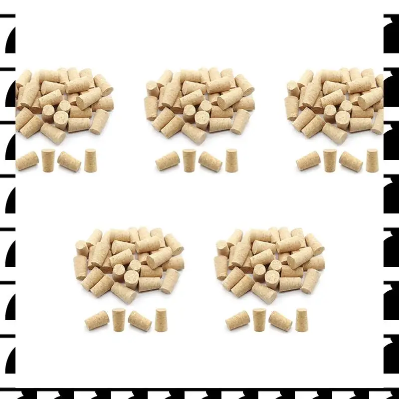 

A44U 500Pcs Tapered Wine Cork Reusable Wood Corks Creative Portable Sealing Wine Stopper Wine Bottle Cover For Bottles Wine