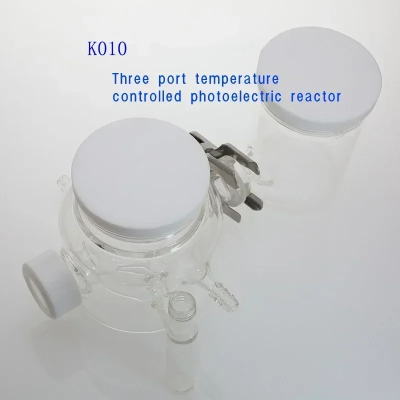 K010 three port temperature controlled photo electrochemical reactor tank replaceable ion-exchange membrane quartz window