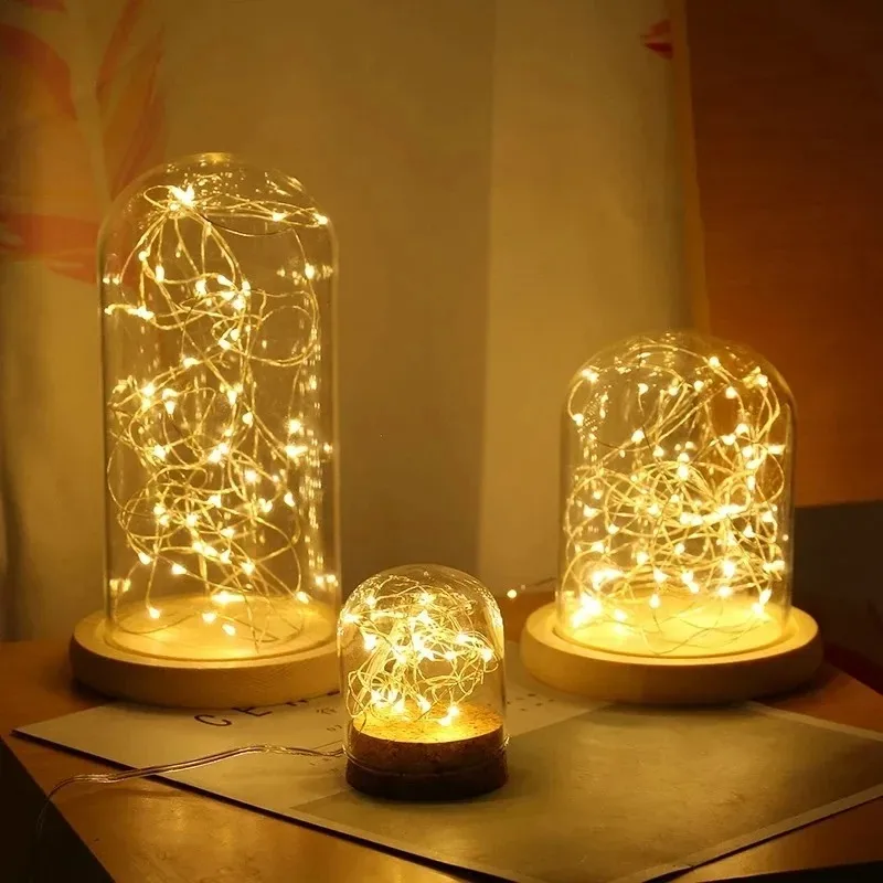 Halloween LED String Lights 5/10Pcs Battery Fairy Lights, Mini White Box Copper Wire Warm White Multicolor for Indoor Party