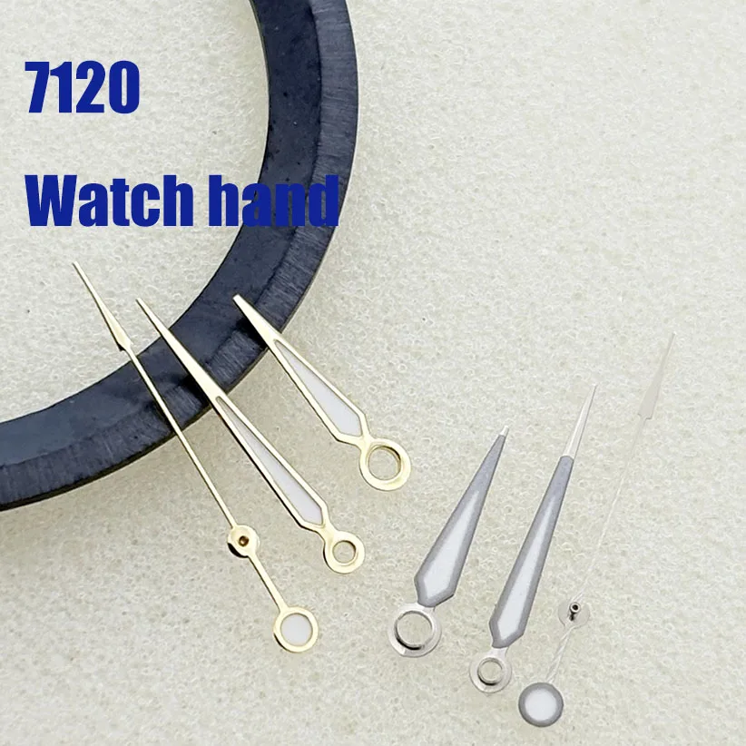 2 set Suitable For7120 Movement Green Luminous Hour Minute Second Three Needle Watch  Pointer Watch Accessories