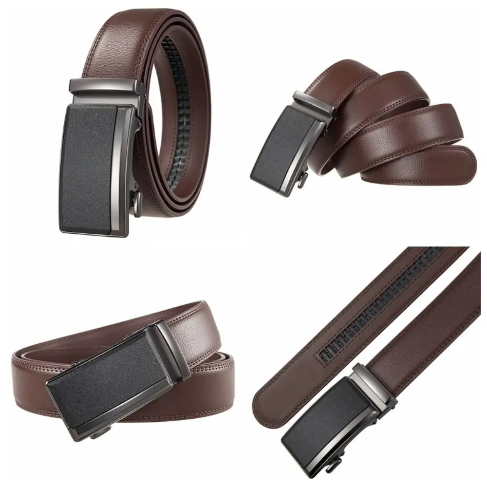 Luxury 110/120/130cm Genuine Leather Belts Simple Retro Metal Buckle Belt Pants Adjustable Belt Men Suit