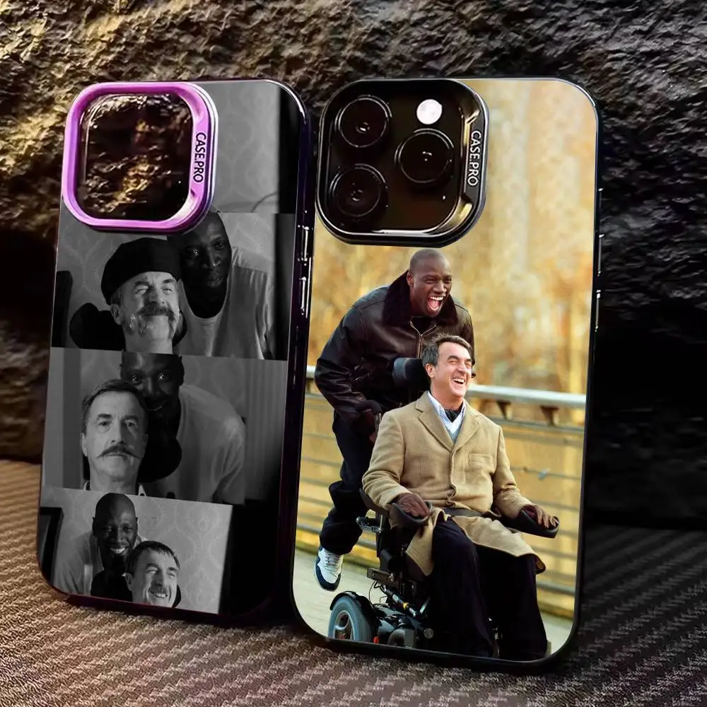 Funda para Teléfono Intouchables Omar Sy, Funda Degradada Plateada para iPhone 17, 16, 15, 14, 12, 13, 11 Plus, Pro Max, XS